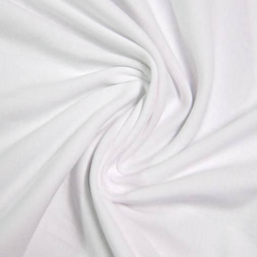 White Cotton/Spandex Jersey Fabric - 200 GSM - Nature's Fabrics